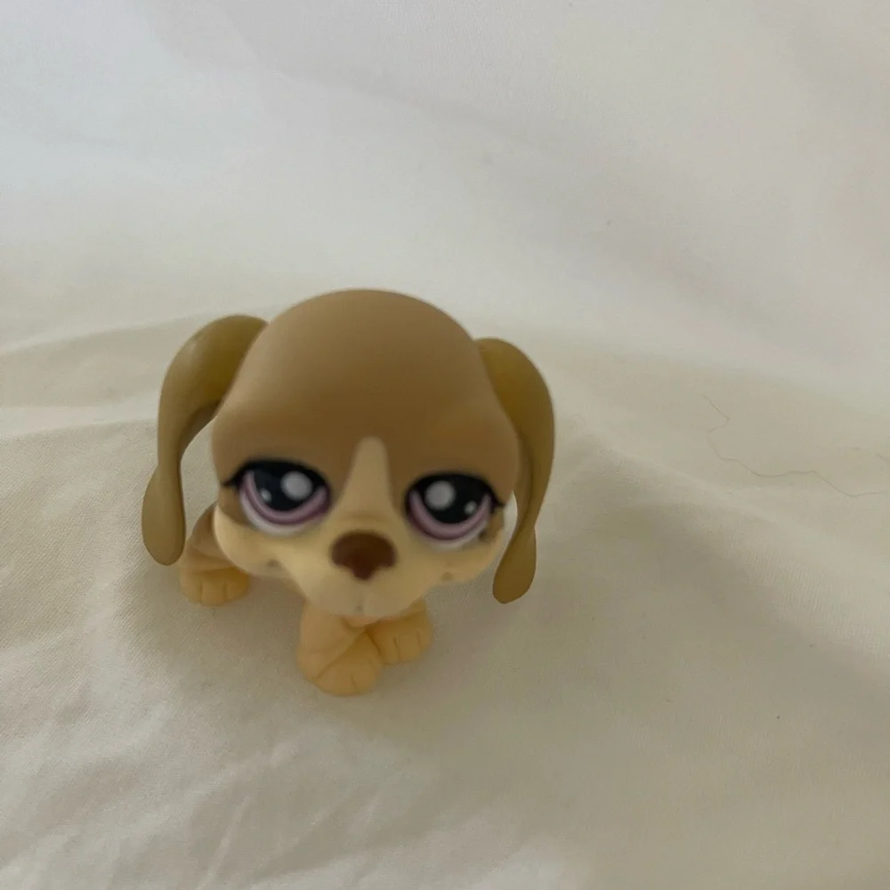 LPS Littlest Pet Shop #1465 Beige Tan Basset Dog